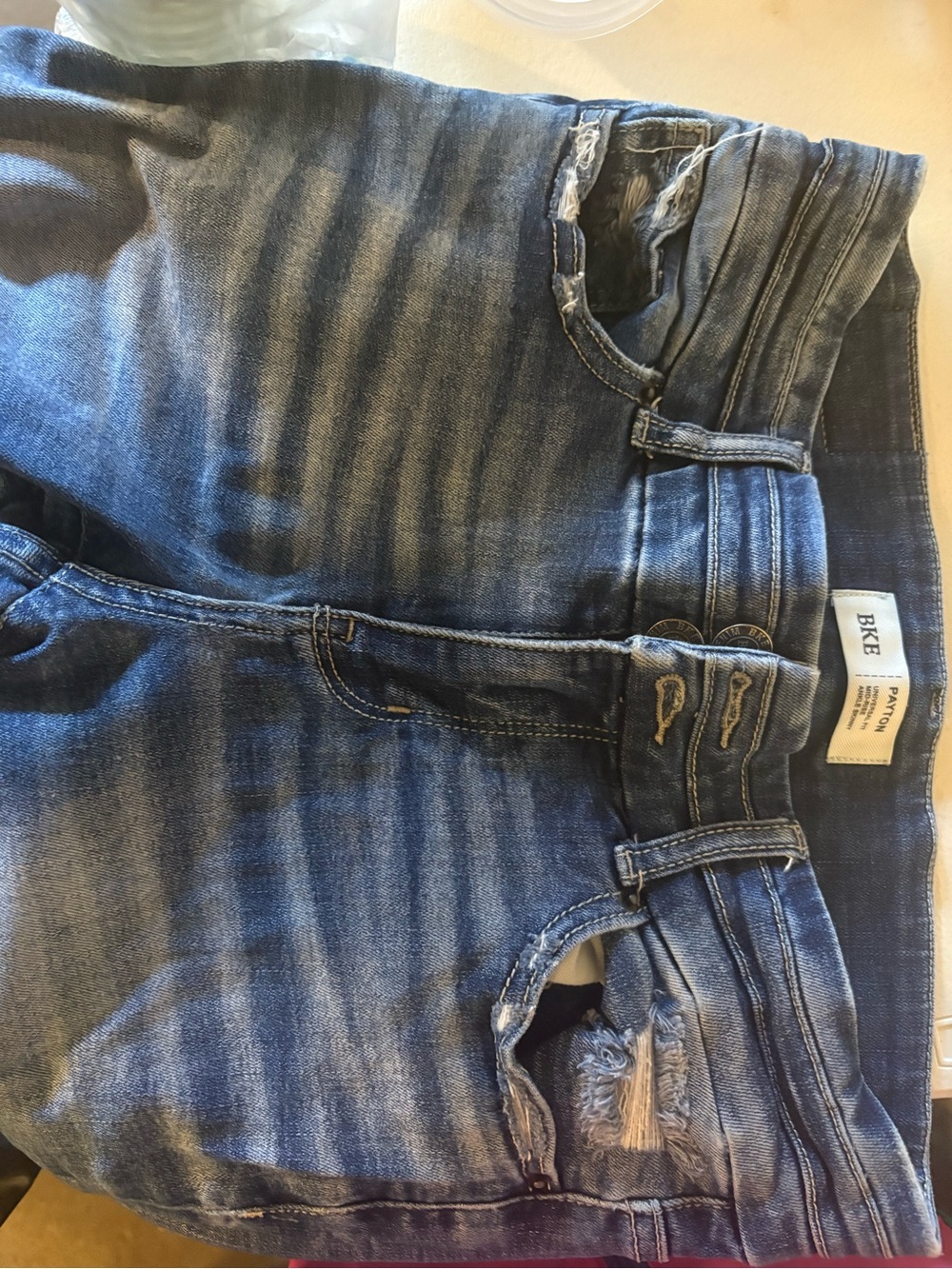 BKE PAYTON Distressed Mid Wash Skinny Jeans